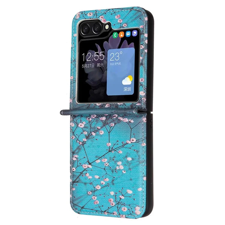 For Samsung Galaxy Z Flip6 5G Case Pattern Print PU Leather Phone Shell