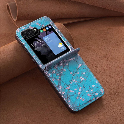 For Samsung Galaxy Z Flip6 5G Case Pattern Print PU Leather Phone Shell