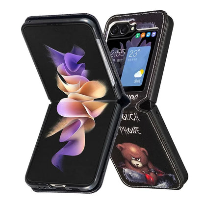 For Samsung Galaxy Z Flip6 5G Case Pattern Print PU Leather Phone Shell