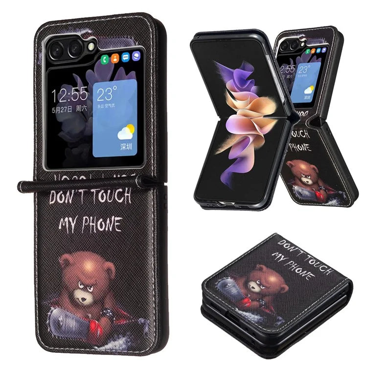 For Samsung Galaxy Z Flip6 5G Case Pattern Print PU Leather Phone Shell