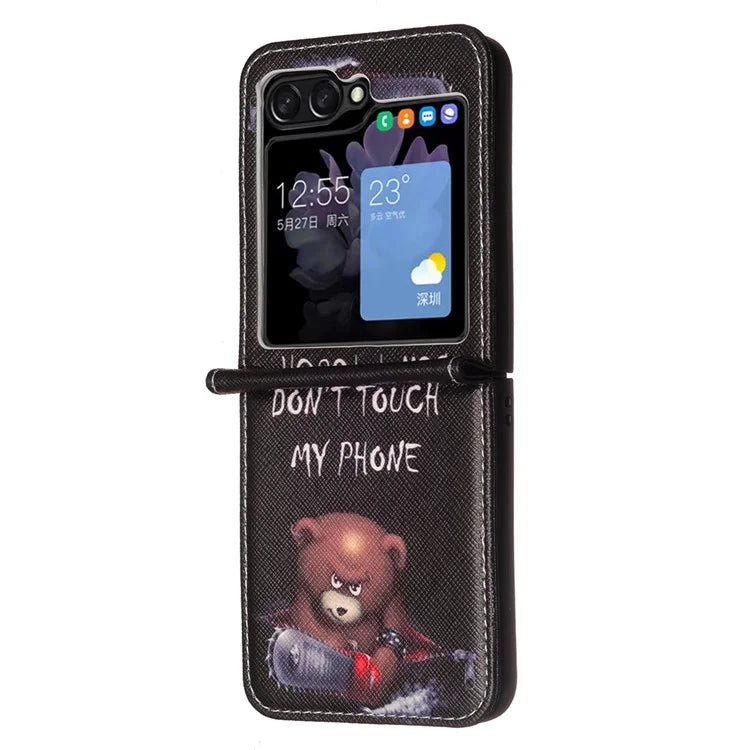 For Samsung Galaxy Z Flip6 5G Case Pattern Print PU Leather Phone Shell