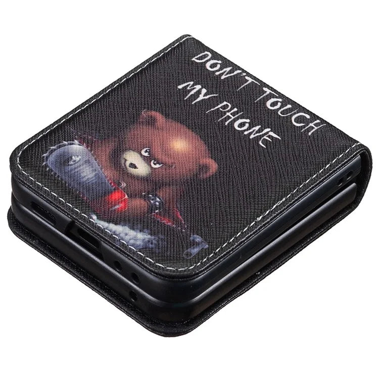 For Samsung Galaxy Z Flip6 5G Case Pattern Print PU Leather Phone Shell