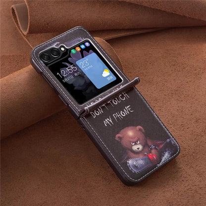 For Samsung Galaxy Z Flip6 5G Case Pattern Print PU Leather Phone Shell