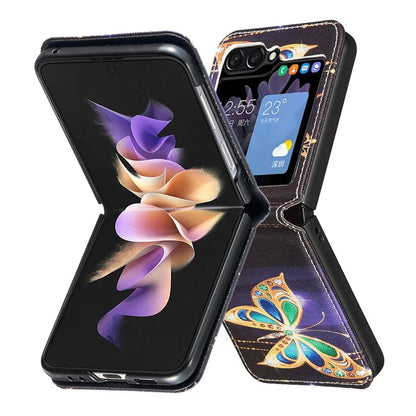 For Samsung Galaxy Z Flip6 5G Case Pattern Print PU Leather Phone Shell