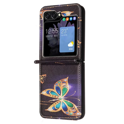 For Samsung Galaxy Z Flip6 5G Case Pattern Print PU Leather Phone Shell