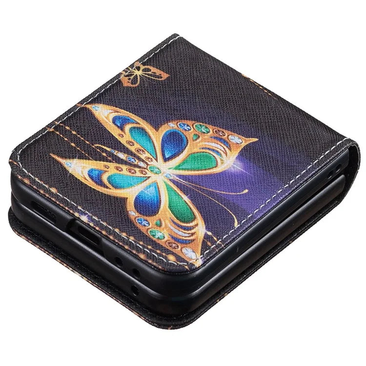 For Samsung Galaxy Z Flip6 5G Case Pattern Print PU Leather Phone Shell