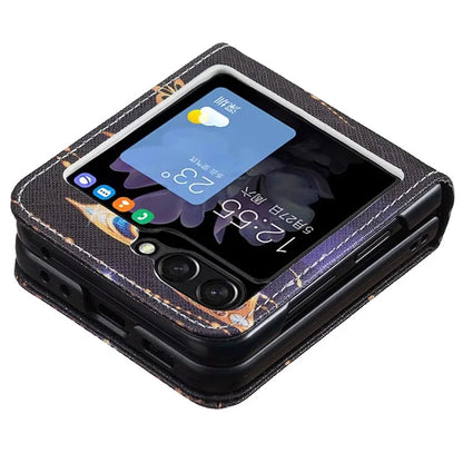For Samsung Galaxy Z Flip6 5G Case Pattern Print PU Leather Phone Shell