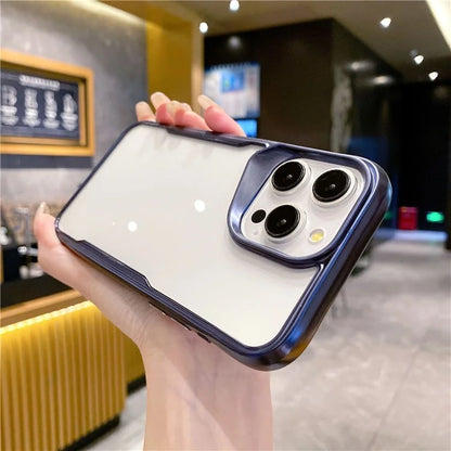 For iPhone 15 Pro Case PC+TPU Clear Back Shockproof Protection Phone Cover
