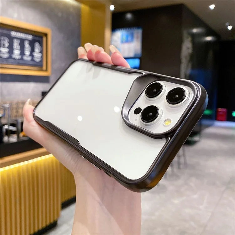 For iPhone 15 Pro Case PC+TPU Clear Back Shockproof Protection Phone Cover
