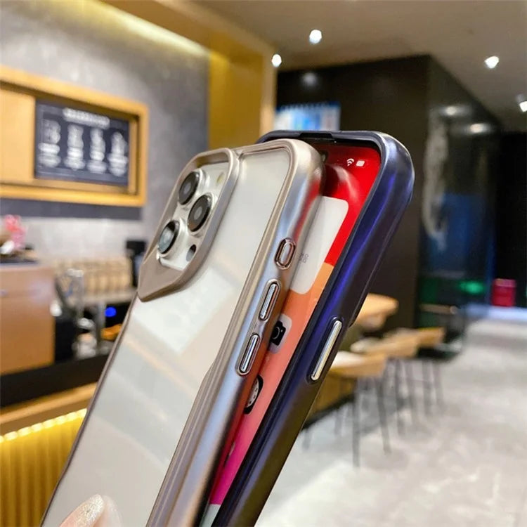 For iPhone 15 Pro Max Case PC+TPU Transparent Mobile Phone Cover
