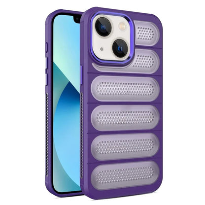 For iPhone 15 Case PC+TPU Translucent Matte Heat Dissipation Phone Cover