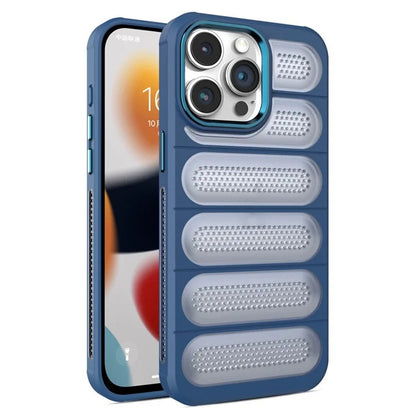 For iPhone 14 Pro Max Case Translucent Matte Heat Dissipation PC+TPU Phone Cover