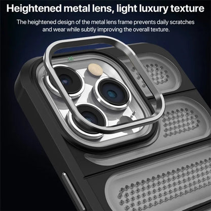 For iPhone 14 Pro Max Case Translucent Matte Heat Dissipation PC+TPU Phone Cover