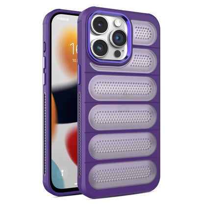 For iPhone 14 Pro Max Case Translucent Matte Heat Dissipation PC+TPU Phone Cover