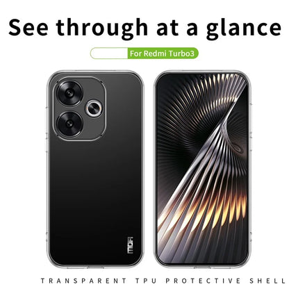MOFI Cell Phone Case for Xiaomi Redmi Turbo 3 5G / Poco F6 5G Super Clear Cover TPU Mobile Phone Shell
