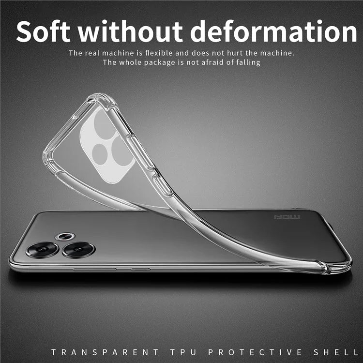 MOFI Cell Phone Case for Xiaomi Redmi Turbo 3 5G / Poco F6 5G Super Clear Cover TPU Mobile Phone Shell