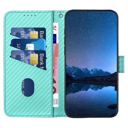 YX0070 For Motorola Moto G Play (2024) 4G Case Carbon Fiber Texture Leather Phone Stand Cover