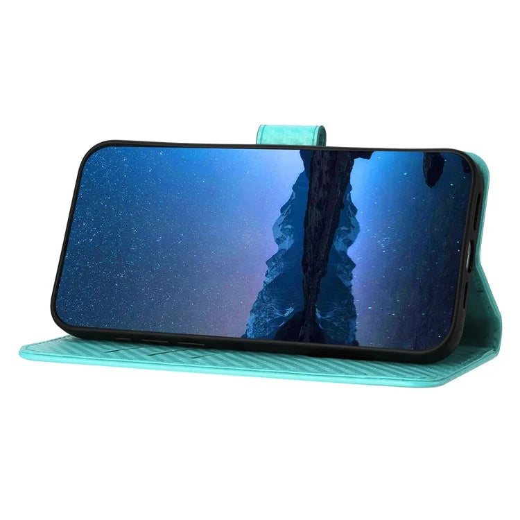 YX0070 For Motorola Moto G Play (2024) 4G Case Carbon Fiber Texture Leather Phone Stand Cover