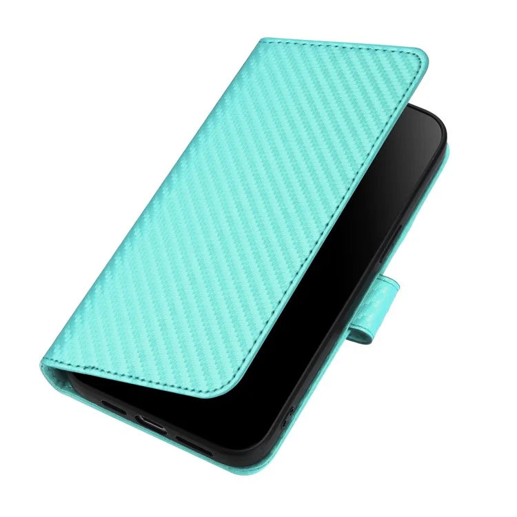 YX0070 For Motorola Moto G Play (2024) 4G Case Carbon Fiber Texture Leather Phone Stand Cover