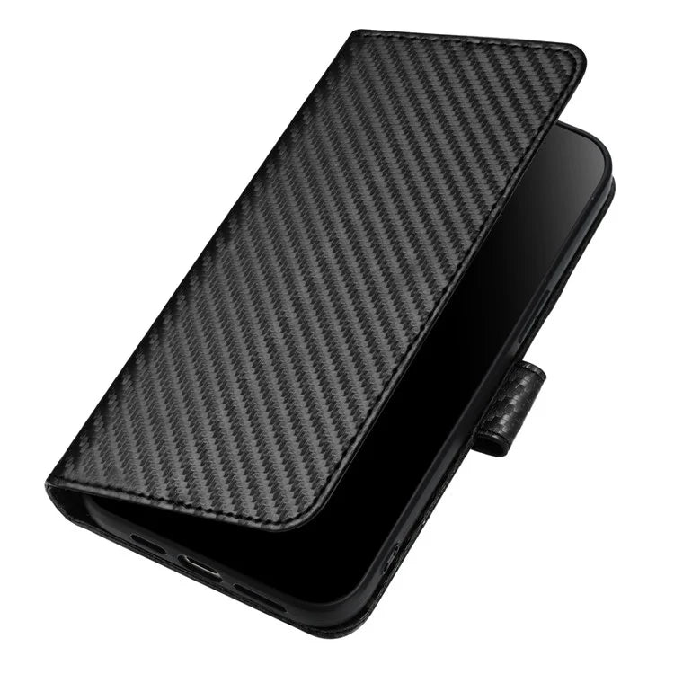 YX0070 For Motorola Moto G Play (2024) 4G Case Carbon Fiber Texture Leather Phone Stand Cover