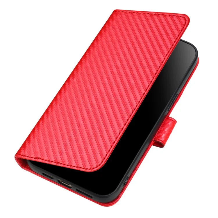 YX0070 For Motorola Moto G Play (2024) 4G Case Carbon Fiber Texture Leather Phone Stand Cover