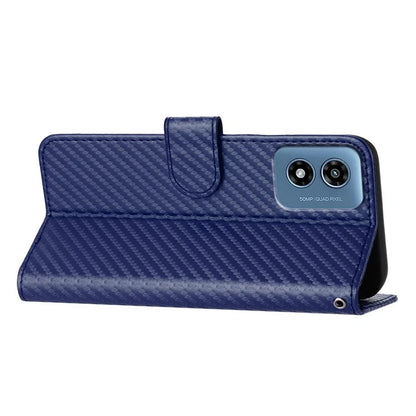 YX0070 For Motorola Moto G Play (2024) 4G Case Carbon Fiber Texture Leather Phone Stand Cover