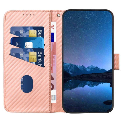 YX0070 For Motorola Moto G Play (2024) 4G Case Carbon Fiber Texture Leather Phone Stand Cover
