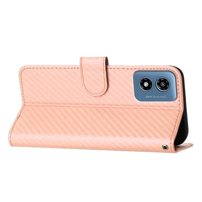 YX0070 For Motorola Moto G Play (2024) 4G Case Carbon Fiber Texture Leather Phone Stand Cover