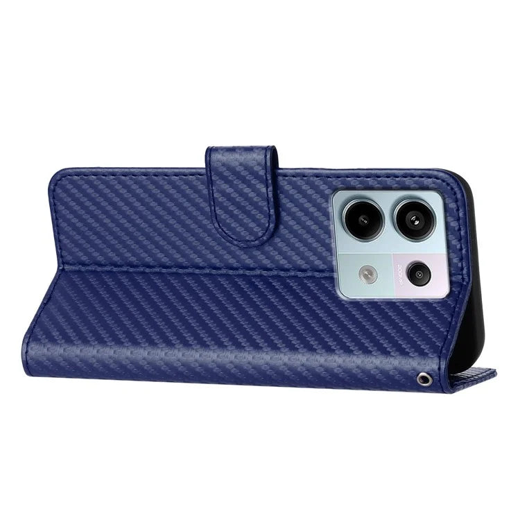 YX0070 For Xiaomi Redmi Note 13 Pro 5G / Poco X6 5G Case Carbon Fiber Texture Leather Wallet Stand Phone Cover