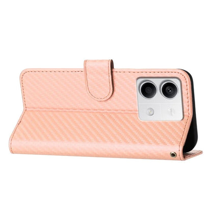 YX0070 For Xiaomi Redmi Note 13 5G Case TPU+PU Leather Phone Protective Shell Carbon Fiber Texture