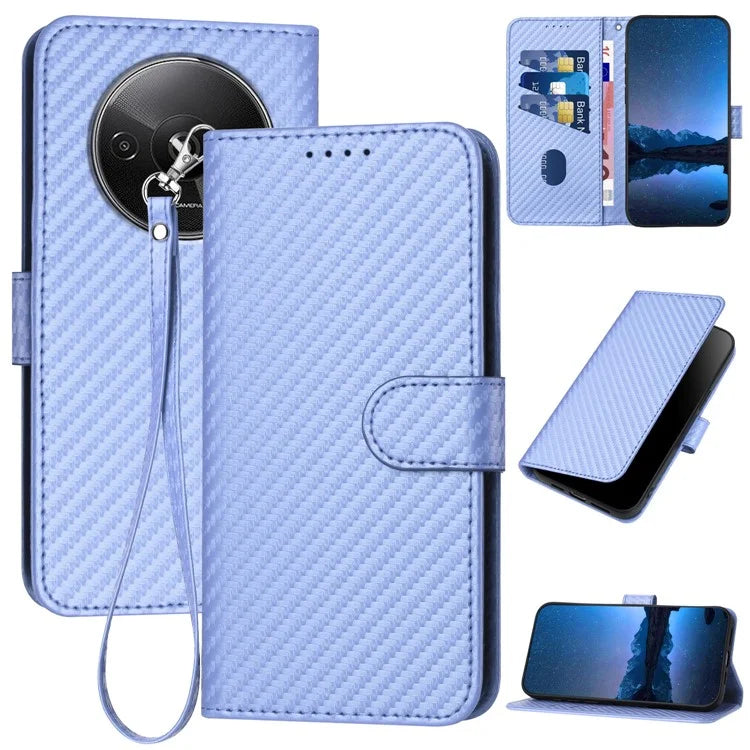YX0070 For Xiaomi Redmi A3 / Poco C61 4G Case Leather Phone Cover with Wallet Card Slots