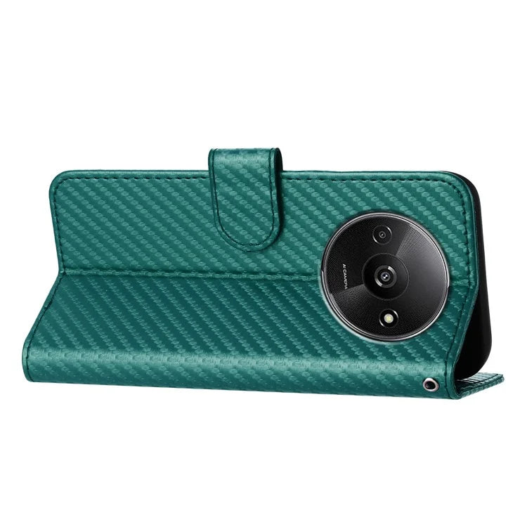 YX0070 For Xiaomi Redmi A3 / Poco C61 4G Case Leather Phone Cover with Wallet Card Slotsish Green