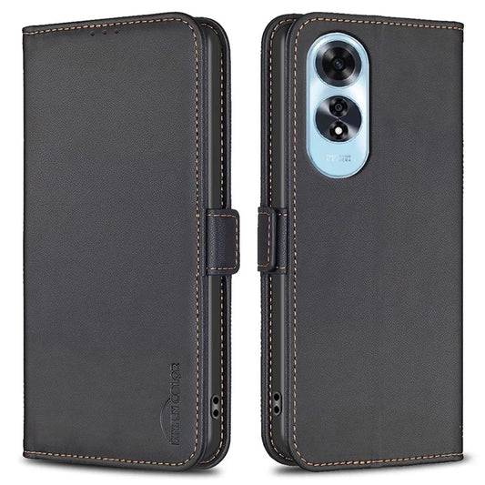 BINFEN COLOR BF31 For Oppo A60 4G Stand Case PU Leather Folio Phone Cover with Wallet