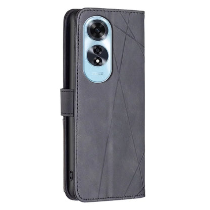 BINFEN COLOR BF05 For Oppo A60 4G Magnetic Phone Case Geometric Imprinted Stand Cover