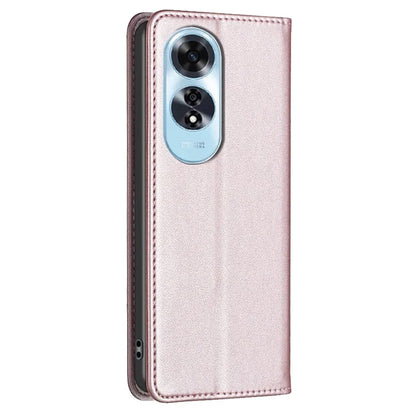 BINFEN COLOR BF18 For Oppo A60 4G Cell Phone Case Magnetic PU Leather Phone Cover with Card Slots