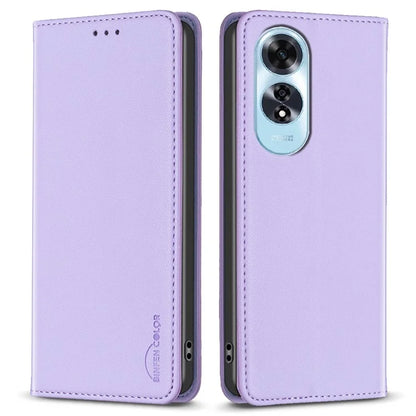 BINFEN COLOR BF18 For Oppo A60 4G Cell Phone Case Magnetic PU Leather Phone Cover with Card Slots
