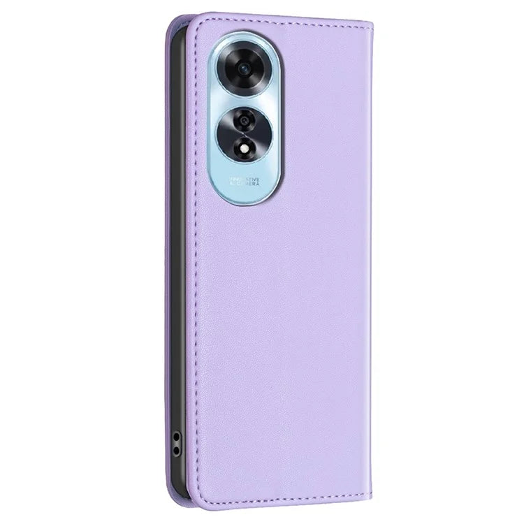 BINFEN COLOR BF18 For Oppo A60 4G Cell Phone Case Magnetic PU Leather Phone Cover with Card Slots