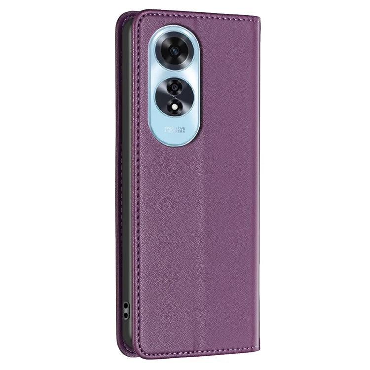 BINFEN COLOR BF18 For Oppo A60 4G Cell Phone Case Magnetic PU Leather Phone Cover with Card Slots