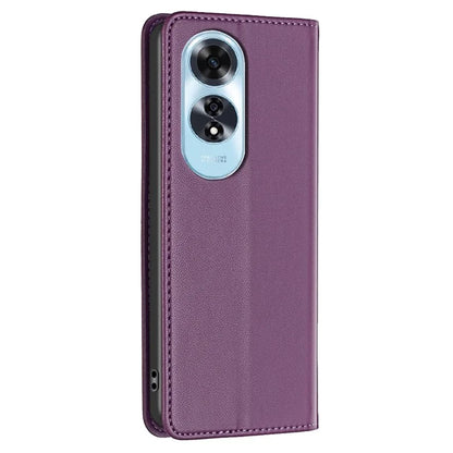 BINFEN COLOR BF18 For Oppo A60 4G Cell Phone Case Magnetic PU Leather Phone Cover with Card Slots