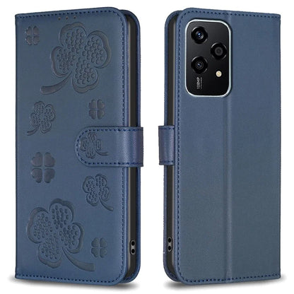 For Honor 200 Lite Case Wallet PU Leather Four Leaf Clover Phone Cover