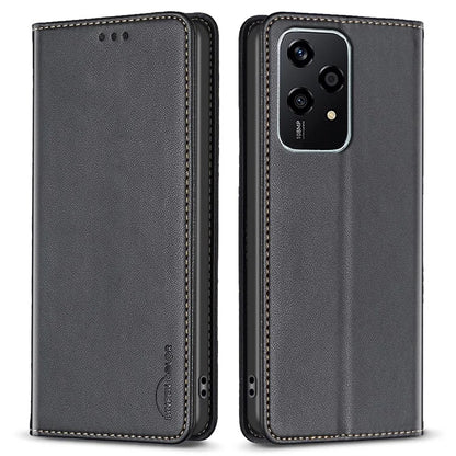 BINFEN COLOR BF18 For Honor 200 Lite Case Card Slots Leather Phone Cover Magnetic Closing