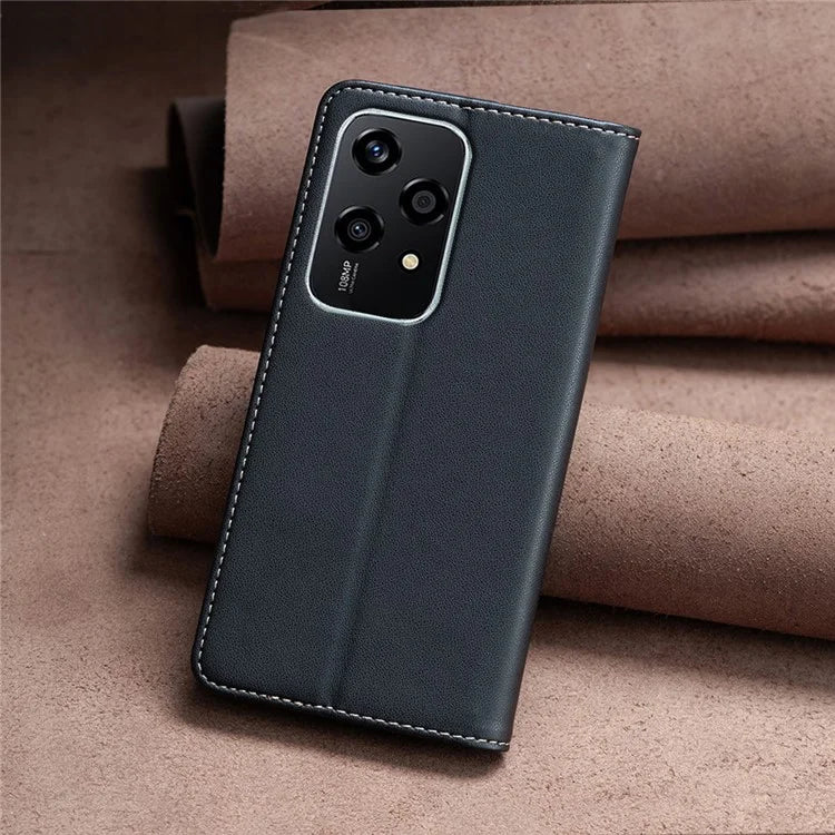 BINFEN COLOR BF18 For Honor 200 Lite Case Card Slots Leather Phone Cover Magnetic Closing