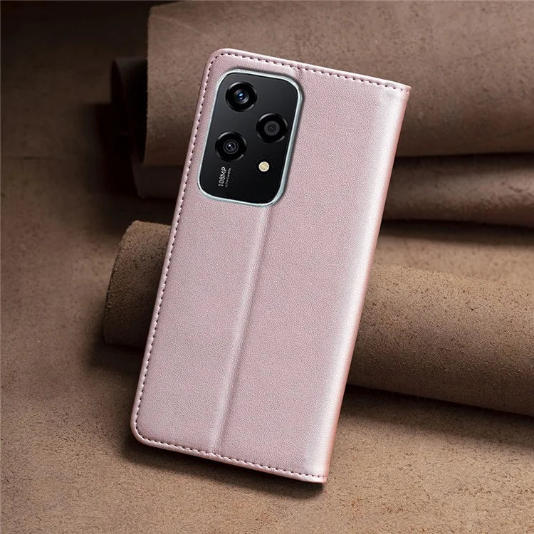 BINFEN COLOR BF18 For Honor 200 Lite Case Card Slots Leather Phone Cover Magnetic Closing