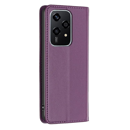 BINFEN COLOR BF18 For Honor 200 Lite Case Card Slots Leather Phone Cover Magnetic Closing