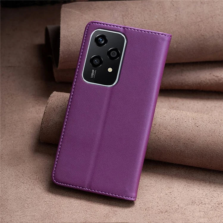 BINFEN COLOR BF18 For Honor 200 Lite Case Card Slots Leather Phone Cover Magnetic Closing