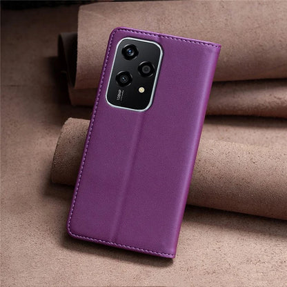 BINFEN COLOR BF18 For Honor 200 Lite Case Card Slots Leather Phone Cover Magnetic Closing