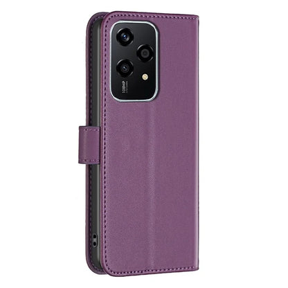 BINFEN COLOR BF17 For Honor 200 Lite Case PU Leather Wallet Magnetic Shockproof Cover