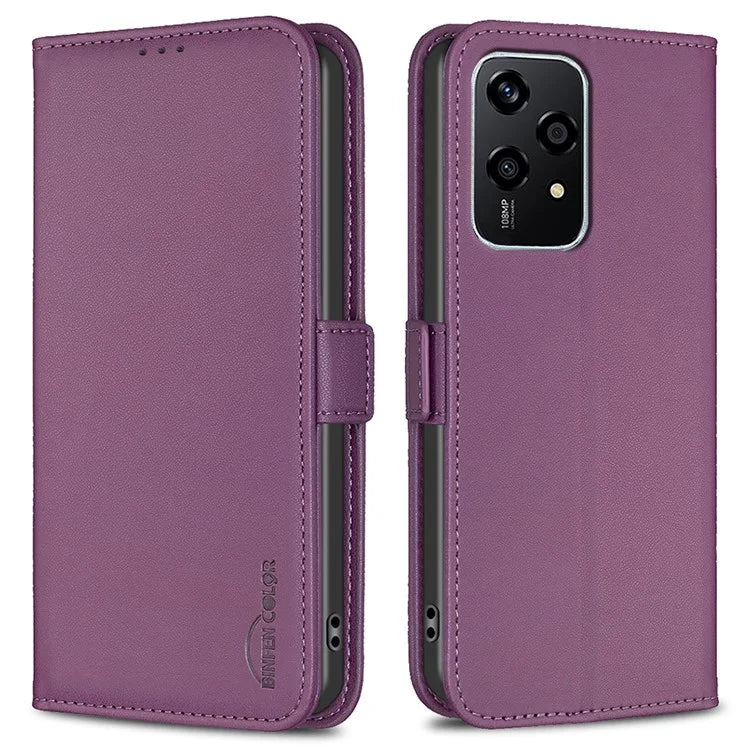 BINFEN COLOR BF31 For Honor 200 Lite Case PU Leather Phone Wallet Cover