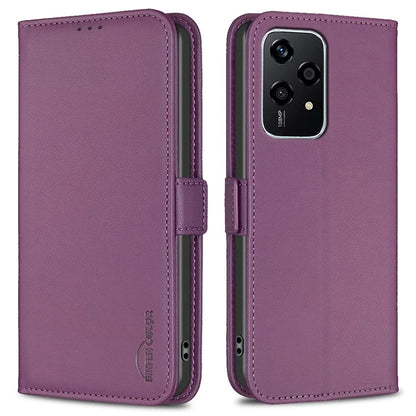 BINFEN COLOR BF31 For Honor 200 Lite Case PU Leather Phone Wallet Cover