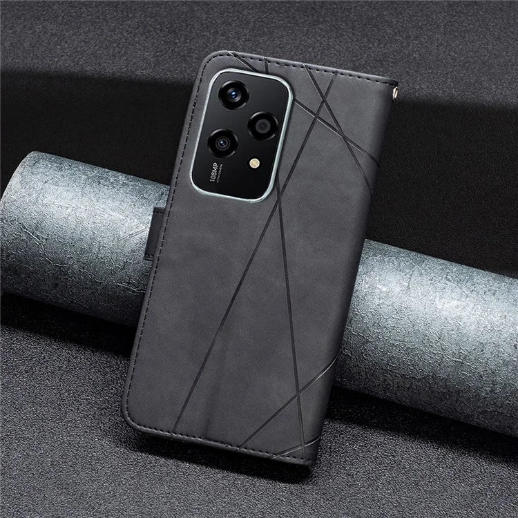 BINFEN COLOR BF05 For Honor 200 Lite Fall Proof Phone Case Geometric Imprinted Stand Cover